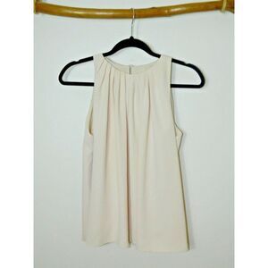 ASM ANNA Blouse Women's Size Medium Ivory Cream‎ Sleeveless Top